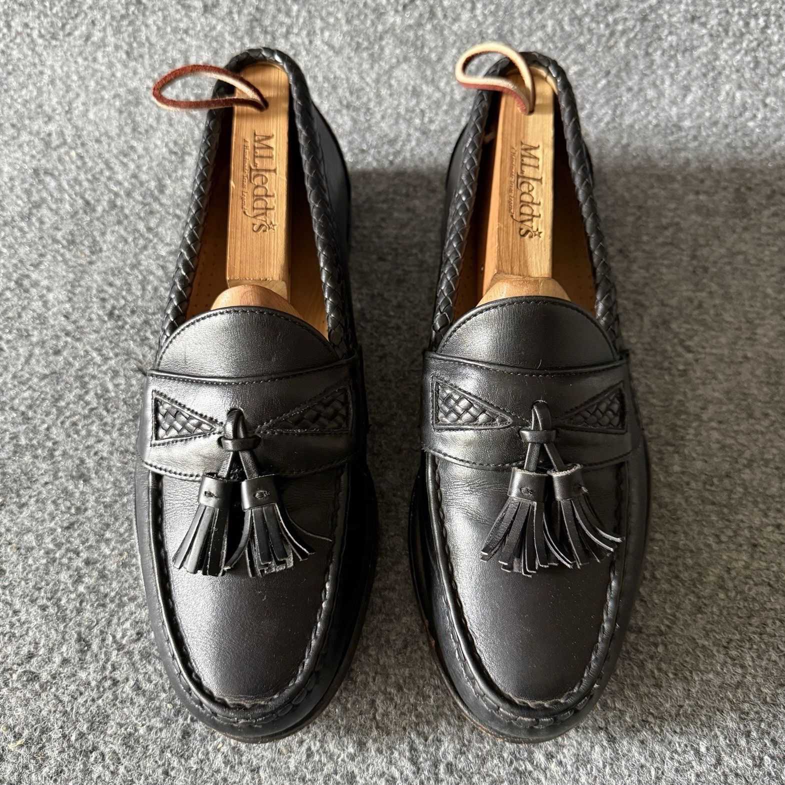 Allen Edmonds Maxfield Black Leather Tassel Slip-On Loafer Dress 7.5d 83727